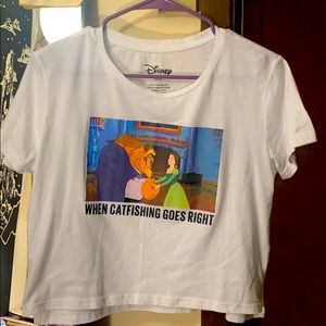 Beauty and the Beast crop-top